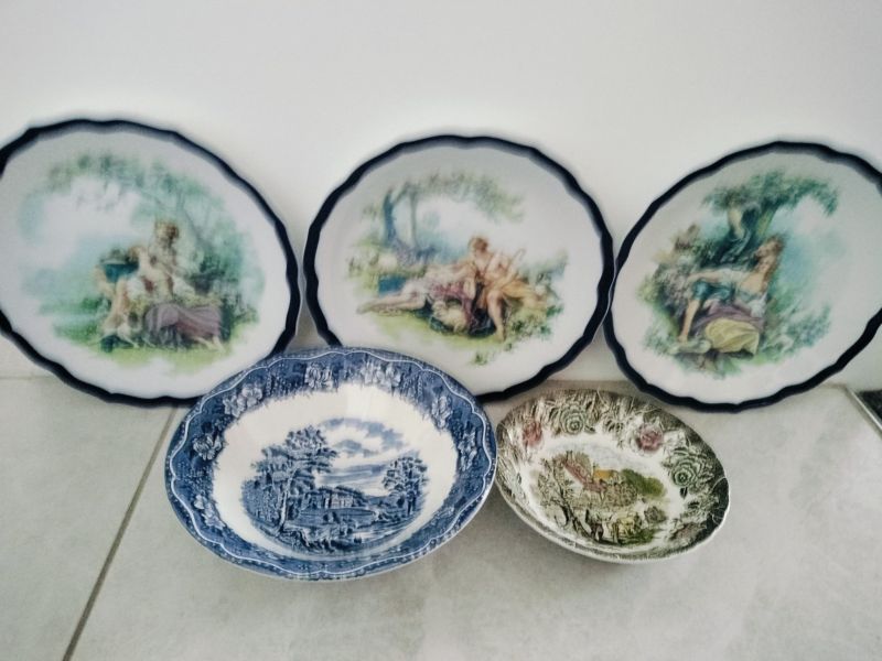 Vintage Japanese Plates & English Bowls